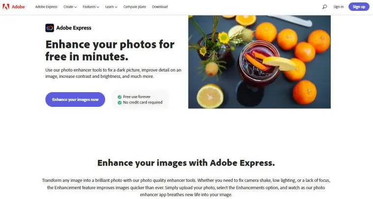 موقع Adobe Express