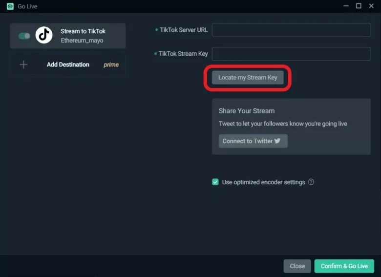 البث المباشر على تيك توك باستخدام Streamlab